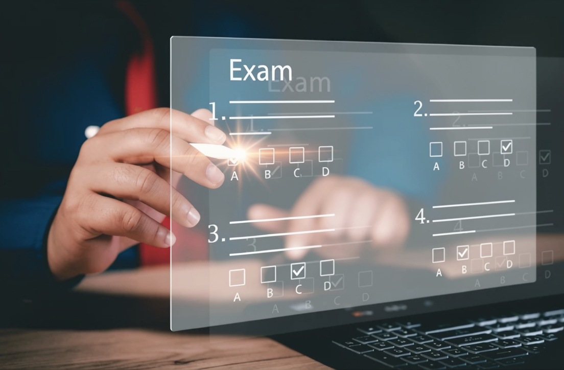 Student writing exam